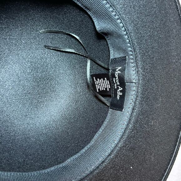 Marcus Adler Black Chain Band Floppy Hat Wool Blend NWT - Picture 4 of 5
